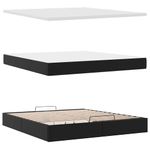 Casa si Gradina - Mobilier - Paturi si accesorii - Paturi - Cadru de pat otoman saltele Negru 180x200cm piele artificiala - Infinity.ro