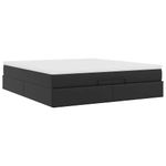 Casa si Gradina - Mobilier - Paturi si accesorii - Paturi - Cadru de pat otoman saltele Negru 180x200cm piele artificiala - Infinity.ro
