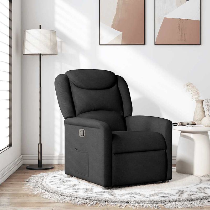 Casa si Gradina - Mobilier - Scaune si fotolii - Fotolii - Fotoliu rabatabil, negru, material textil - Infinity.ro