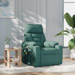 Ingrijire personala si Cosmetice - Sanatate si wellness - Articole wellness - Fotolii de masaj - Fotoliu de masaj rabatabil, verde inchis, material textil - Infinity.ro