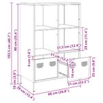 Casa si Gradina - Mobilier - Comode si corpuri - Corpuri bucatarie - Dulap inalt, alb, 68x39x103,5 cm, otel - Infinity.ro