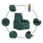 Ingrijire personala si Cosmetice - Sanatate si wellness - Articole wellness - Fotolii de masaj - Fotoliu de masaj rabatabil, verde inchis, material textil - Infinity.ro