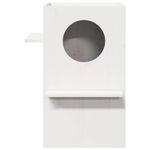 Petshop - Accesorii petshop - Jucarii animale - Ansambluri de joaca - Casa pentru pisici alba 43x43x60 cm din lemn masiv de pin - Infinity.ro