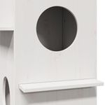 Petshop - Accesorii petshop - Jucarii animale - Ansambluri de joaca - Casa pentru pisici alba 43x43x60 cm din lemn masiv de pin - Infinity.ro
