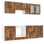 Casa si Gradina - Mobilier - Comode si corpuri - Corpuri bucatarie - Set dulap de bucatarie din 8 piese „Kalmar” stejar afumat Lemn - Infinity.ro