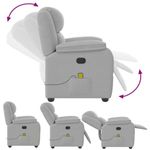 Ingrijire personala si Cosmetice - Sanatate si wellness - Articole wellness - Fotolii de masaj - Scaun de masaj cu tesatura gri nor - Infinity.ro