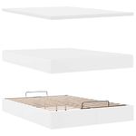 Casa si Gradina - Mobilier - Paturi si accesorii - Paturi - Cadru de pat otoman cu saltea alb 140x200cm piele artificiala - Infinity.ro