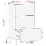 Casa si Gradina - Mobilier - Dulapuri si sifoniere - Dulapuri - Dulap, 40x33,5x75 cm, lemn masiv de mango brut - Infinity.ro