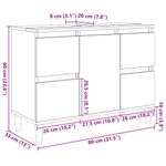 Casa si Gradina - Mobilier - Mobilier baie - Comode baie - Dulap de chiuveta stejar artizanal, 80x33x60 cm, lemn prelucrat - Infinity.ro