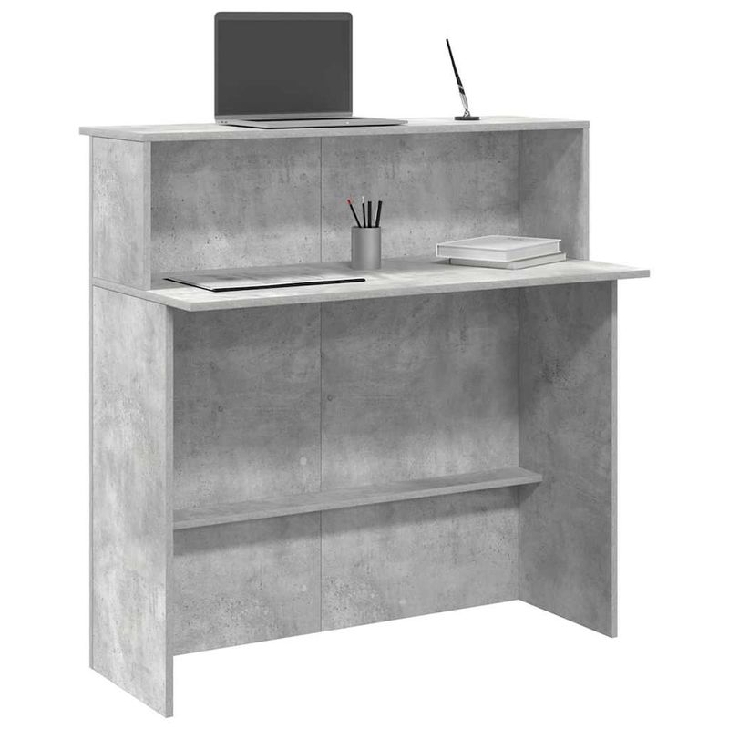 Casa si Gradina - Mobilier - Mese si birouri - Birouri - Birou de receptie Gri beton 100x50x103,5 cm Lemn prelucrat - Infinity.ro