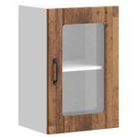 Casa si Gradina - Mobilier - Comode si corpuri - Corpuri bucatarie - Dulap de bucatarie cu usa din sticla din lemn vechi „Lucca” - Infinity.ro