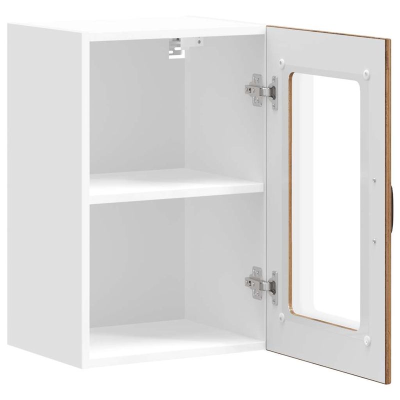 Casa si Gradina - Mobilier - Comode si corpuri - Corpuri bucatarie - Dulap de bucatarie cu usa din sticla din lemn vechi „Lucca” - Infinity.ro