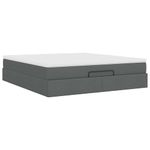 Casa si Gradina - Mobilier - Paturi si accesorii - Paturi - Cadru pat otoman cu saltea tesatura gri inchis 180x200 cm - Infinity.ro