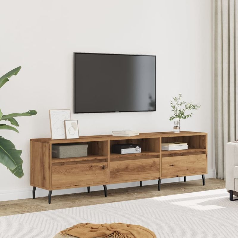 Casa si Gradina - Mobilier - Comode si corpuri - Comode - Comoda TV, stejar artizanal, 150x30x44,5 cm, lemn prelucrat - Infinity.ro