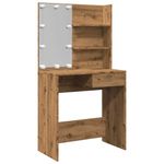 Casa si Gradina - Mobilier - Comode si corpuri - Masute de toaleta - Masa de toaleta cu LED Artisan Stejar 74,5x40x141 cm - Infinity.ro