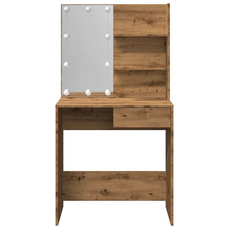 Casa si Gradina - Mobilier - Comode si corpuri - Masute de toaleta - Masa de toaleta cu LED Artisan Stejar 74,5x40x141 cm - Infinity.ro
