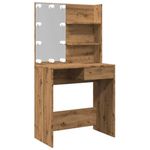 Casa si Gradina - Mobilier - Comode si corpuri - Masute de toaleta - Masa de toaleta cu LED Artisan Stejar 74,5x40x141 cm - Infinity.ro