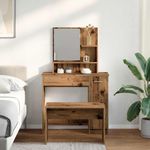 Casa si Gradina - Mobilier - Comode si corpuri - Masute de toaleta - Set de masuta de toaleta din lemn vechi Lemn prelucrat - Infinity.ro
