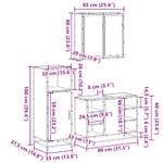 Casa si Gradina - Mobilier - Seturi de mobilier - Seturi baie - Set mobilier de baie, 3 piese, stejar sonoma, lemn prelucrat - Infinity.ro