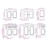 Casa si Gradina - Mobilier - Comode si corpuri - Corpuri bucatarie - Set de dulapuri de bucatarie 7 piese „Kalmar” lemn Sonoma gri - Infinity.ro