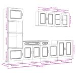 Casa si Gradina - Mobilier - Comode si corpuri - Corpuri bucatarie - Set de dulapuri de bucatarie 7 piese „Kalmar” lemn Sonoma gri - Infinity.ro