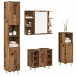 Casa si Gradina - Mobilier - Seturi de mobilier - Seturi baie - Set mobilier de baie, 4 piese, lemn vechi, lemn prelucrat - Infinity.ro
