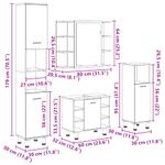 Casa si Gradina - Mobilier - Seturi de mobilier - Seturi baie - Set mobilier de baie, 4 piese, lemn vechi, lemn prelucrat - Infinity.ro