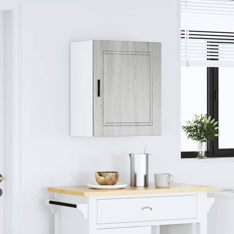 Casa si Gradina - Mobilier - Comode si corpuri - Corpuri bucatarie - Dulap de bucatarie "Porto" din lemn prelucrat Sonoma gri, model 1x dulap de perete (1 ușă), mărime 50x31x60 cm - Infinity.ro