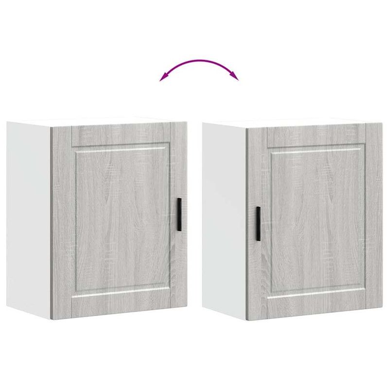 Casa si Gradina - Mobilier - Comode si corpuri - Corpuri bucatarie - Dulap de bucatarie "Porto" din lemn prelucrat Sonoma gri, model 1x dulap de perete (1 ușă), mărime 50x31x60 cm - Infinity.ro