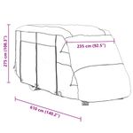 Auto si Moto - Intretinere auto - Huse auto - Husa de rulota gri 610x235x275 cm Tesatura netesuta - Infinity.ro
