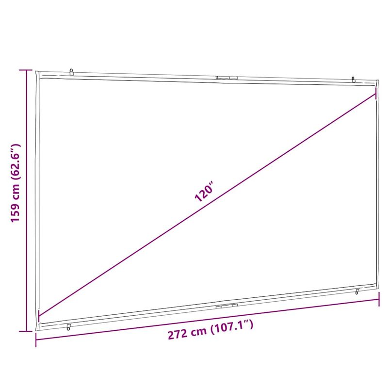 TV, Audio-Video si Foto - Videoproiectoare si accesorii - Ecrane proiectie - Ecran de proiectie suspendat pe perete 120 inch 16:9 - Infinity.ro