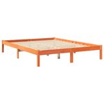 Casa si Gradina - Mobilier - Paturi si accesorii - Paturi - Pat cu biblioteca fara saltea maro 150x200 cm lemn masiv de pin - Infinity.ro