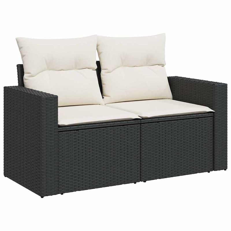 Casa si Gradina - Gradina si terasa - Mobilier exterior - Seturi mobila gradina - Set canapele de gradina cu perne, 10 piese, negru, poliratan - Infinity.ro