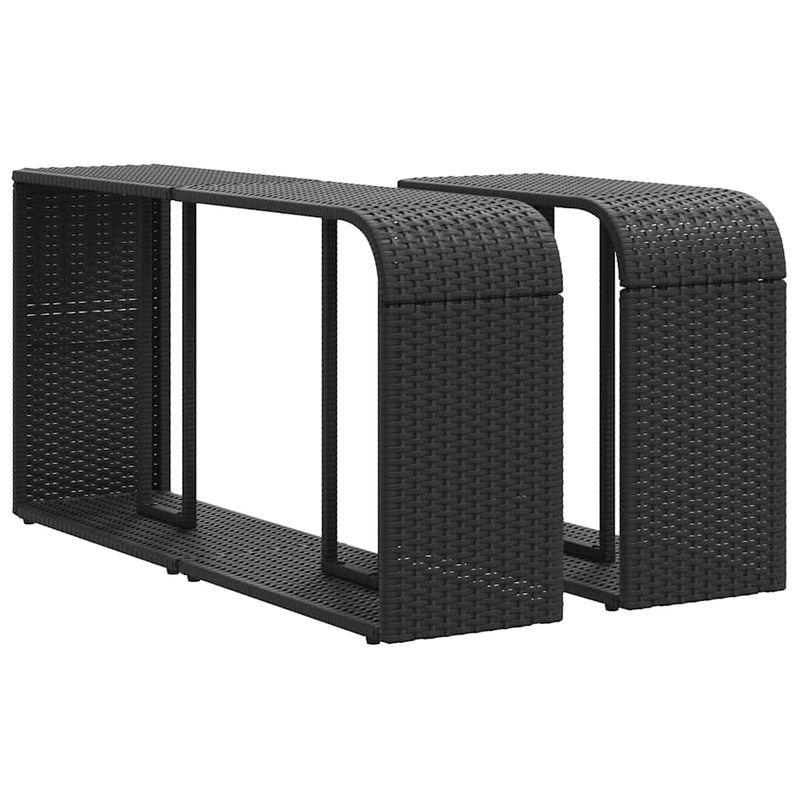 Casa si Gradina - Gradina si terasa - Mobilier exterior - Seturi mobila gradina - Set canapele de gradina cu perne, 10 piese, negru, poliratan - Infinity.ro