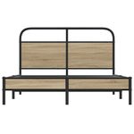 Casa si Gradina - Mobilier - Paturi si accesorii - Paturi - Cadru pat fara saltea stejar fumuriu 140x200 cm lemn prelucrat - Infinity.ro