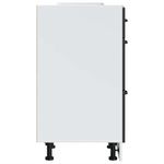 Casa si Gradina - Mobilier - Comode si corpuri - Corpuri bucatarie - Dulap de baza de bucatarie „Kalmar” din lemn prelucrat negru, model 1x dulap inferior (3 sertare), mărime 40x46x81.5 cm - Infinity.ro