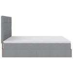 Casa si Gradina - Mobilier - Paturi si accesorii - Paturi - Cadru de pat otoman cu saltele tesatura gri deschis 200x200cm - Infinity.ro