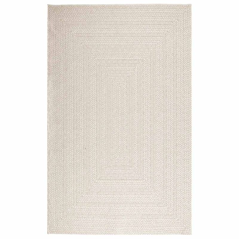 Casa si Gradina - Textile si covoare - Covoare - Covoare casa - Covor „ZIZUR” crem aspect iută pentru interior și exterior, model dreptunghiular, mărime 160x230 cm - Infinity.ro