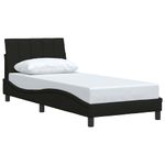 Casa si Gradina - Mobilier - Paturi si accesorii - Paturi - Cadru de pat fara saltea tesatura neagra 90x190 cm - Infinity.ro