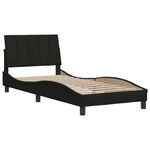 Casa si Gradina - Mobilier - Paturi si accesorii - Paturi - Cadru de pat fara saltea tesatura neagra 90x190 cm - Infinity.ro