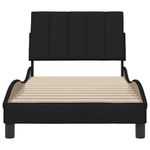 Casa si Gradina - Mobilier - Paturi si accesorii - Paturi - Cadru de pat fara saltea tesatura neagra 90x190 cm - Infinity.ro