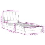 Casa si Gradina - Mobilier - Paturi si accesorii - Paturi - Cadru de pat fara saltea tesatura neagra 90x190 cm - Infinity.ro