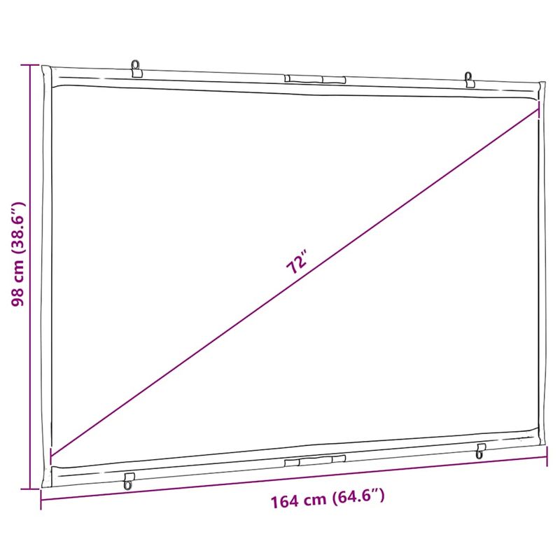 TV, Audio-Video si Foto - Videoproiectoare si accesorii - Ecrane proiectie - Ecran de proiectie suspendat pe perete 72 inch 16:9 - Infinity.ro