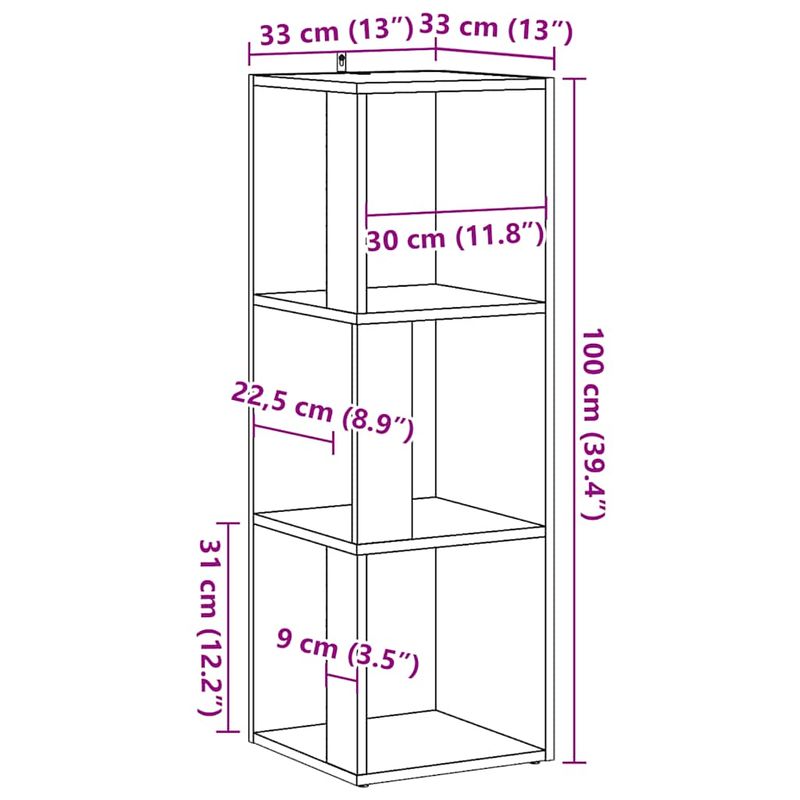 Casa si Gradina - Mobilier - Dulapuri si sifoniere - Dulapuri - Dulap de colt din lemn vechi 33x33x100 cm lemn prelucrat - Infinity.ro