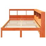 Casa si Gradina - Mobilier - Paturi si accesorii - Paturi - Pat cu biblioteca fara saltea, maro, 120x190 cm, lemn masiv pin - Infinity.ro