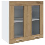Casa si Gradina - Mobilier - Comode si corpuri - Corpuri bucatarie - Dulap de bucatarie cu usa din sticla Stejar Artisan 60x31x60 cm - Infinity.ro