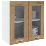Casa si Gradina - Mobilier - Comode si corpuri - Corpuri bucatarie - Dulap de bucatarie cu usa din sticla Stejar Artisan 60x31x60 cm - Infinity.ro