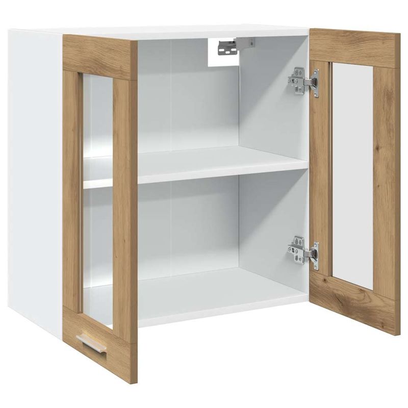 Casa si Gradina - Mobilier - Comode si corpuri - Corpuri bucatarie - Dulap de bucatarie cu usa din sticla Stejar Artisan 60x31x60 cm - Infinity.ro