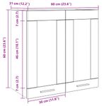 Casa si Gradina - Mobilier - Comode si corpuri - Corpuri bucatarie - Dulap de bucatarie cu usa din sticla Stejar Artisan 60x31x60 cm - Infinity.ro