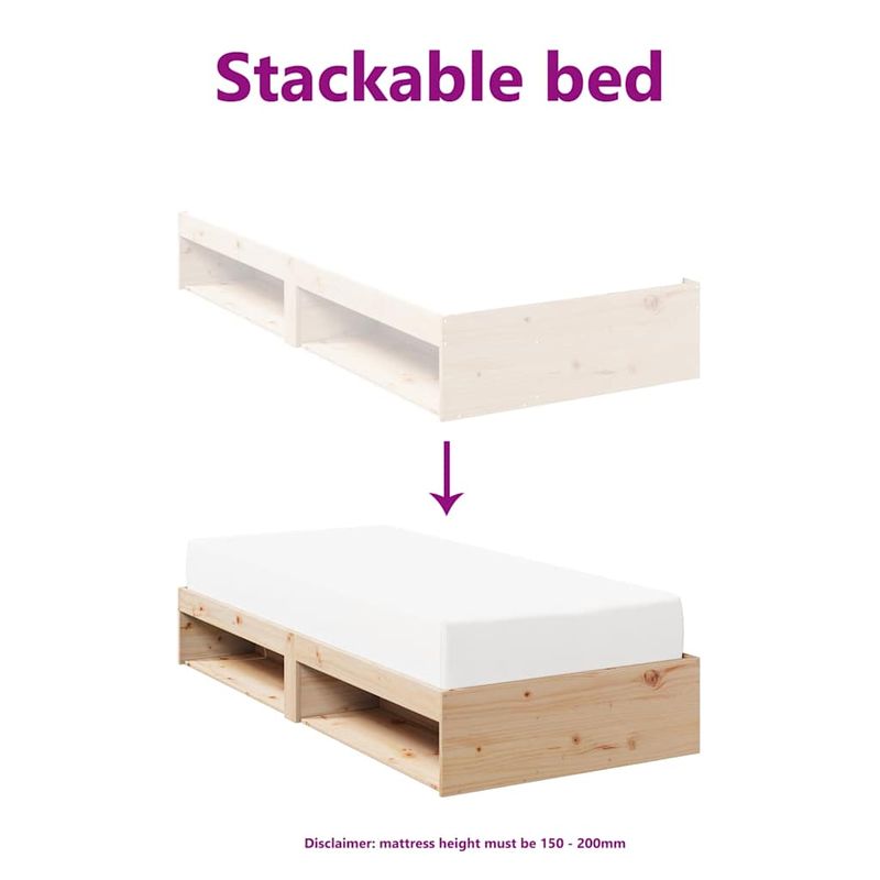 Casa si Gradina - Mobilier - Paturi si accesorii - Paturi - Pat de zi fara saltea, 90x190 cm, lemn masiv de pin - Infinity.ro